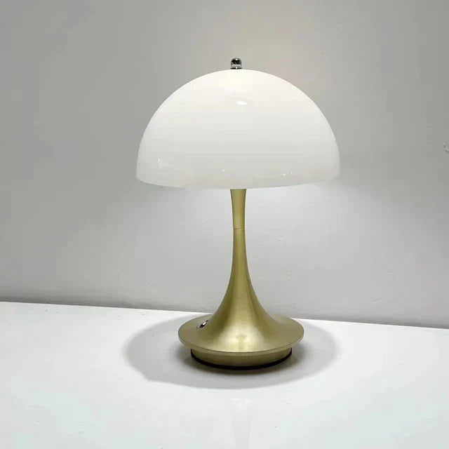Rechargeable Cordless LED Table Lamp with Dimmer – Portable Metal Desk Light for Bedroom, Office & Patio – 10-Hour Battery Life | Thomler