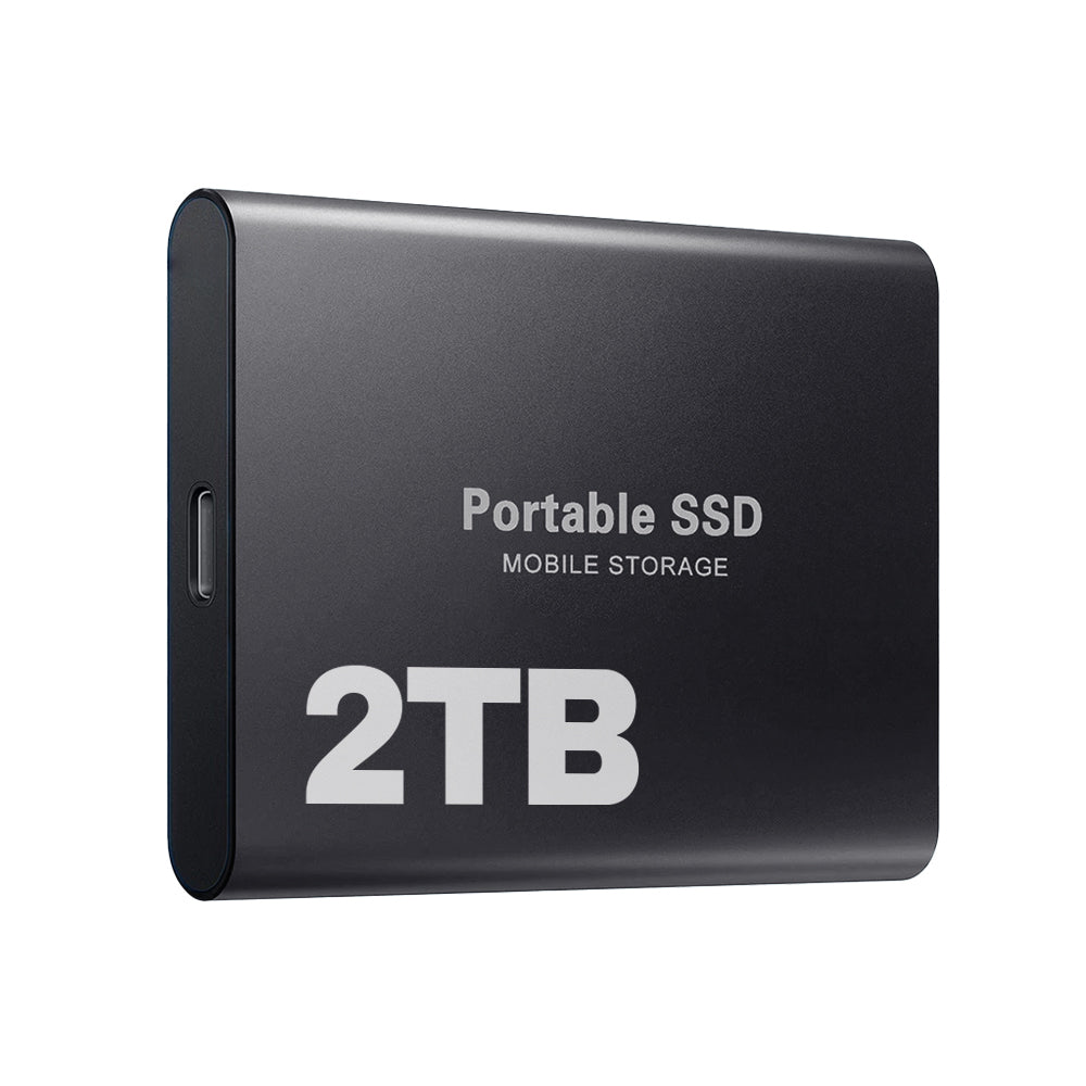 Portable Solid State Drive | 1050MB/s USB-C External SSD for Laptop PC Mac Backup | Shock Resistant Mobile Storage Hard Drive | High Speed | Thomler