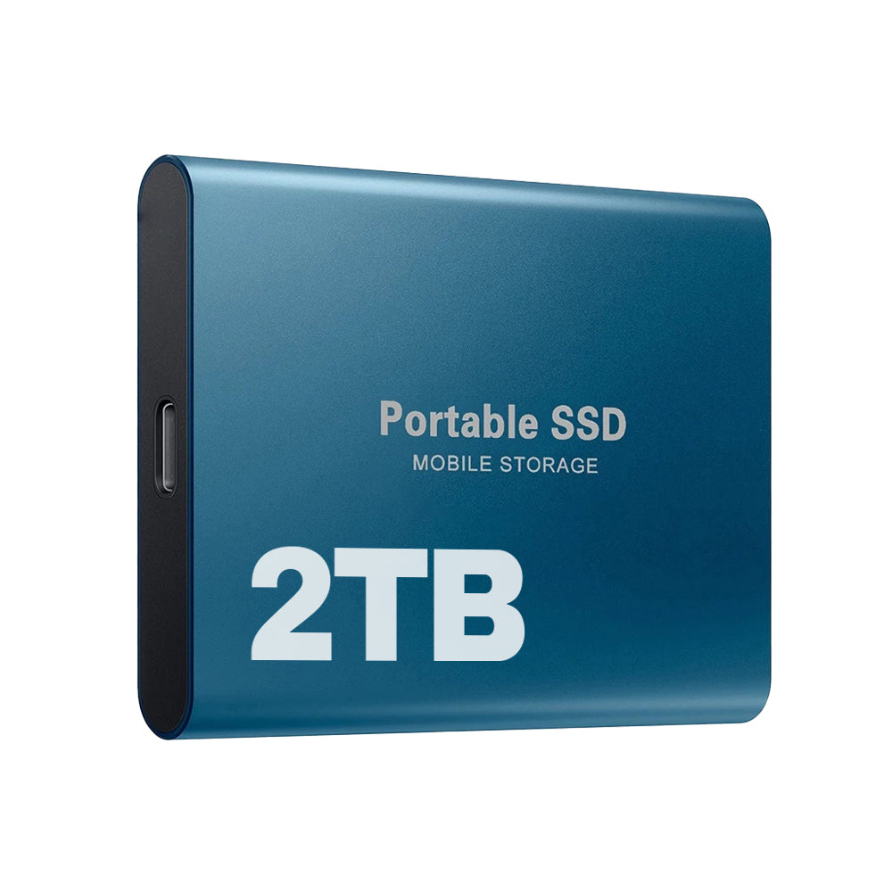 Portable External SSD Drive High-Speed USB-C Storage for Laptops PCs Mac Backup Fast Data Transfer Shock-Resistant Compact Design | Thomler