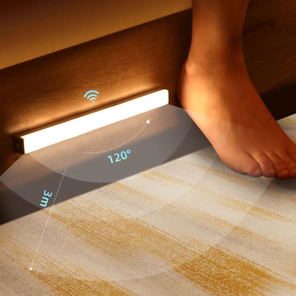 Motion-Activated LED Under Cabinet Light Bar – Battery or USB Powered Wireless Stick-On Lighting for Closets, Pantries & Drawers | Thomler