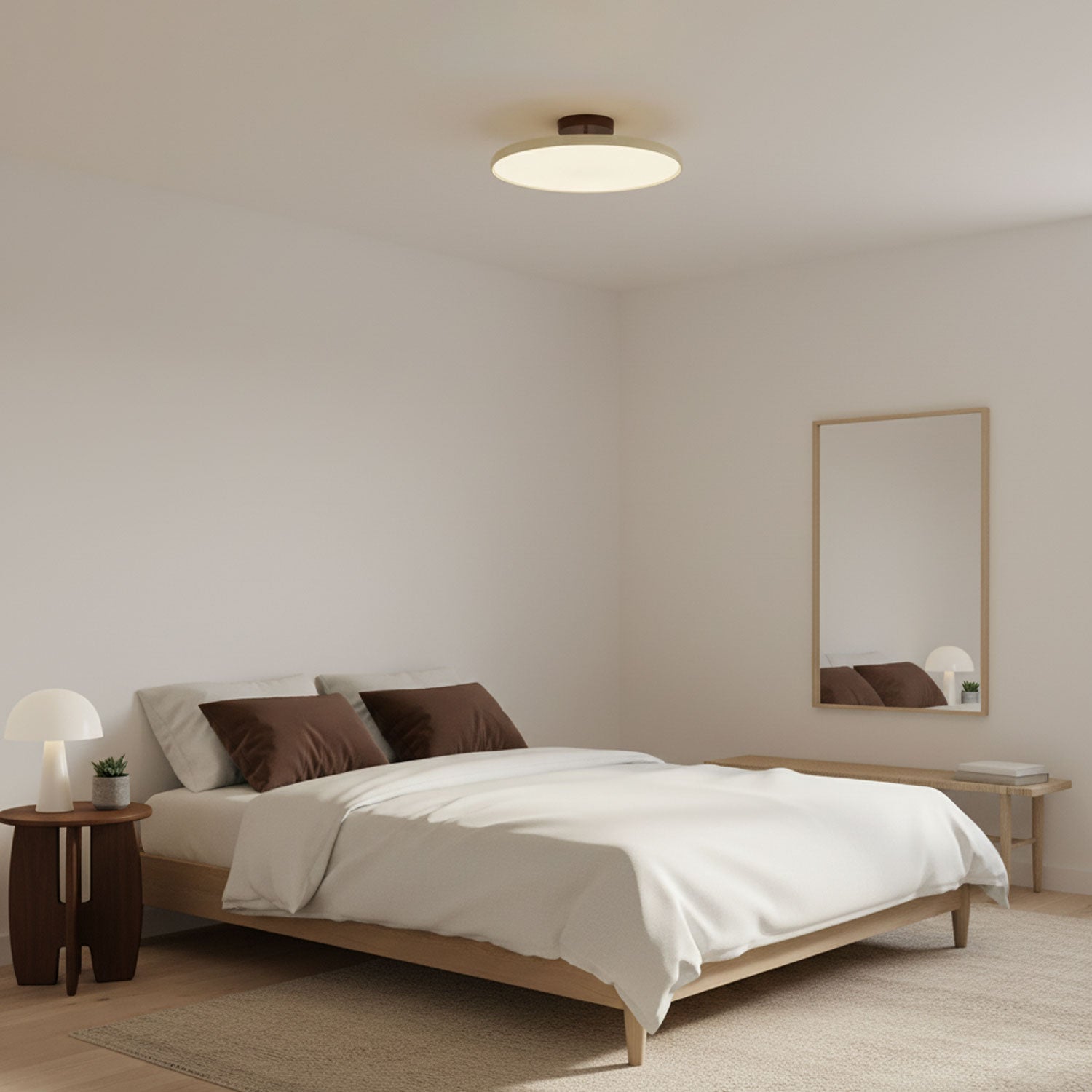 Drift Adjustable LED Ceiling Lamp 11.8 in Soft Ambient Indoor Lighting Beige Green | Thomler