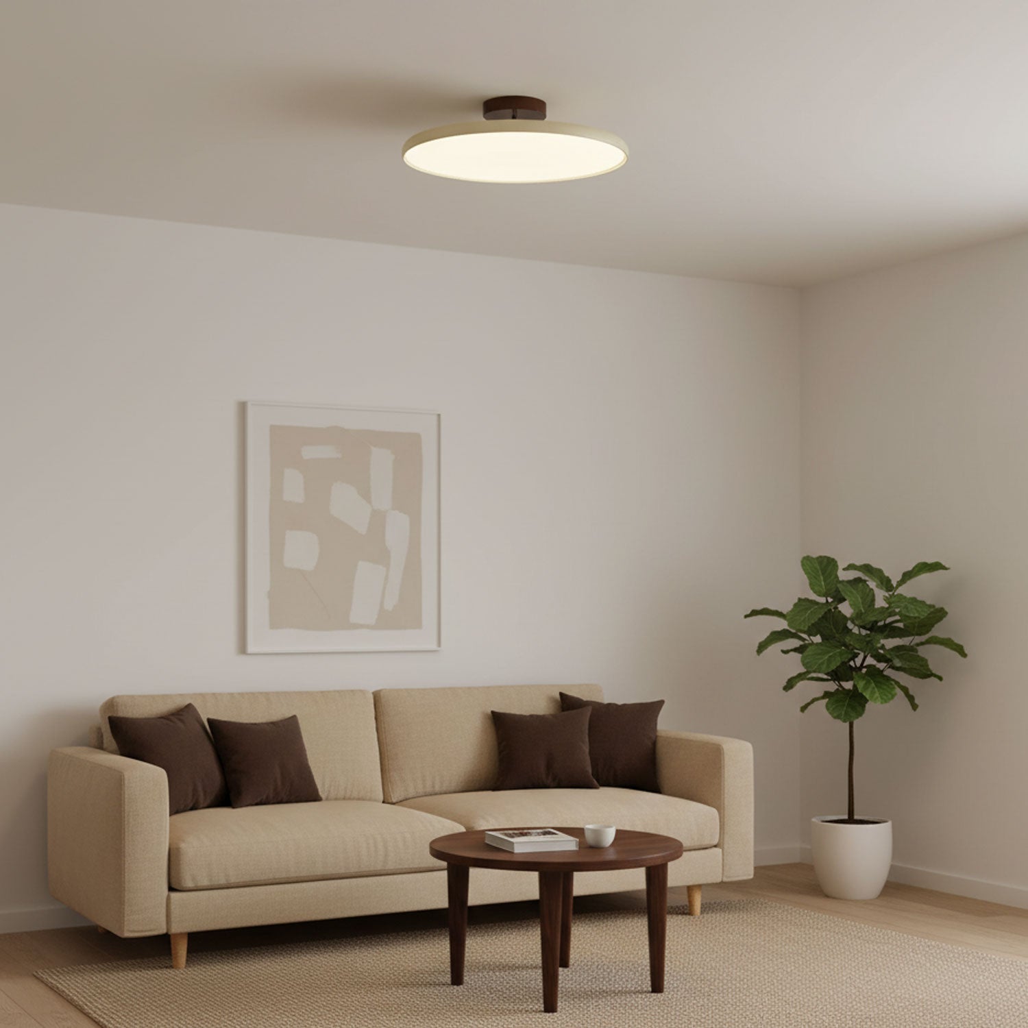 Drift Adjustable LED Ceiling Lamp 11.8 in Soft Ambient Indoor Lighting Beige Green | Thomler
