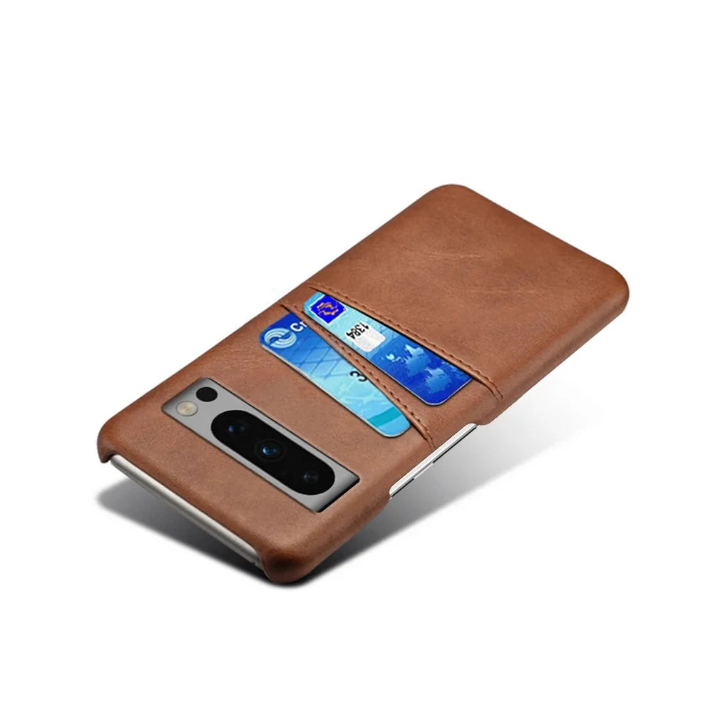 Phone Wallet Case with Two Card Slots for Google Pixel – Leather-Look Protective Cover with Raised Edges & Precise Cutouts | Thomler