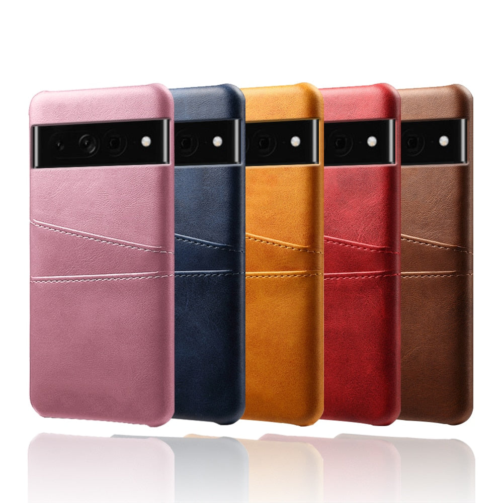 Phone Wallet Case with Two Card Slots for Google Pixel – Leather-Look Protective Cover with Raised Edges & Precise Cutouts | Thomler