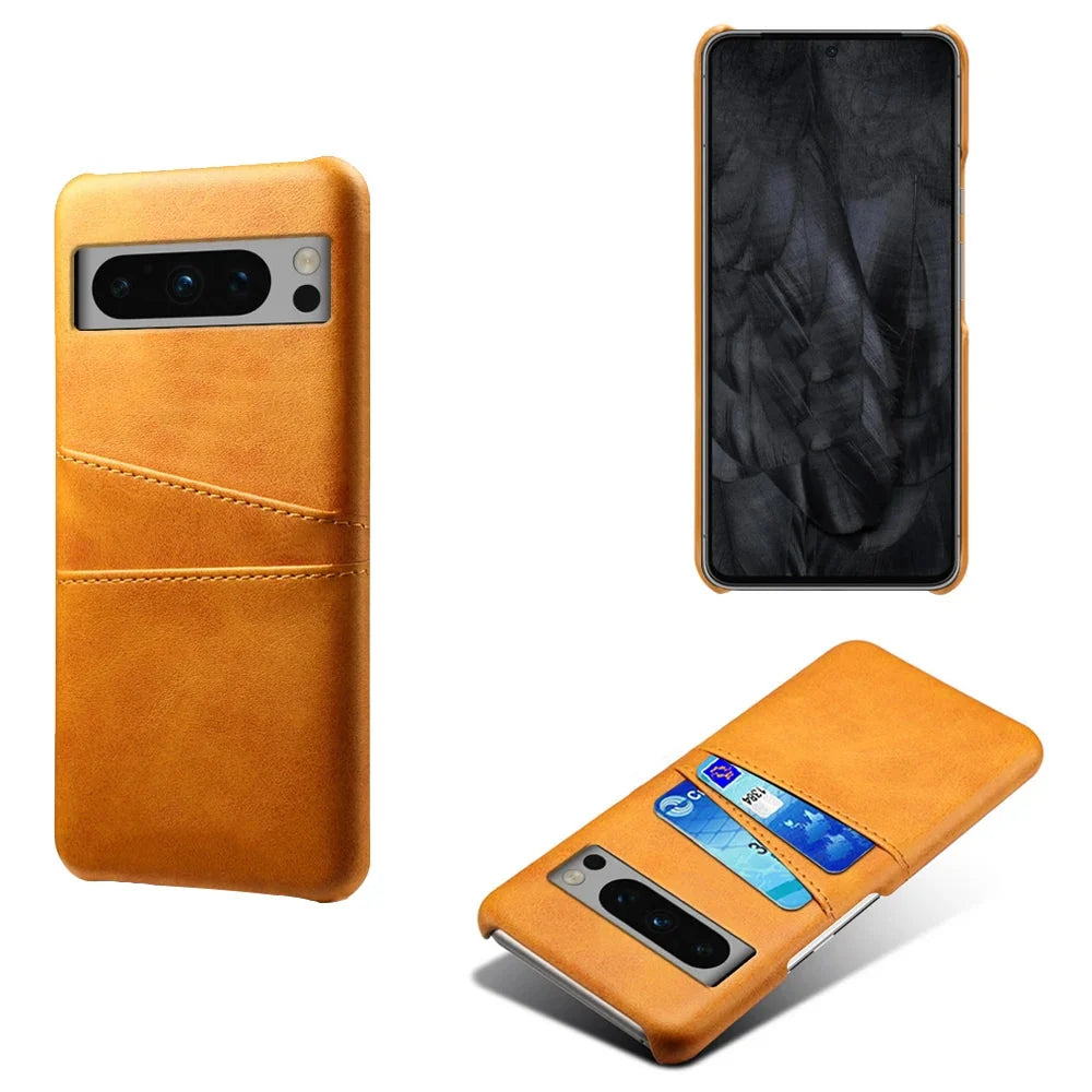 Phone Wallet Case with Two Card Slots for Google Pixel – Leather-Look Protective Cover with Raised Edges & Precise Cutouts | Thomler