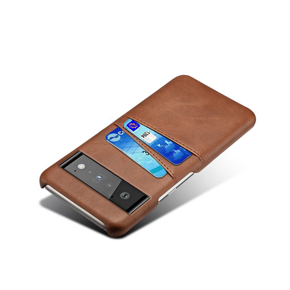 Phone Wallet Case with Two Card Slots for Google Pixel – Leather-Look Protective Cover with Raised Edges & Precise Cutouts | Thomler