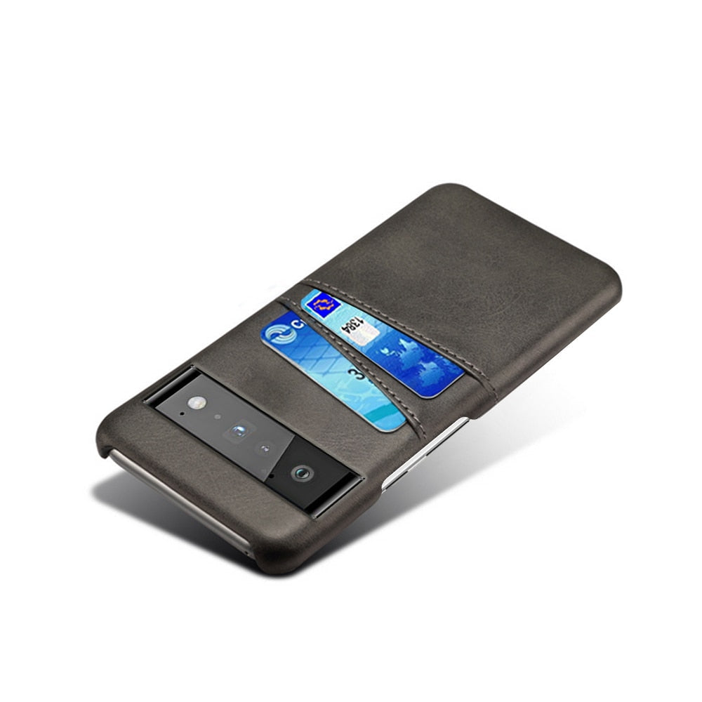 Phone Wallet Case with Two Card Slots for Google Pixel – Leather-Look Protective Cover with Raised Edges & Precise Cutouts | Thomler