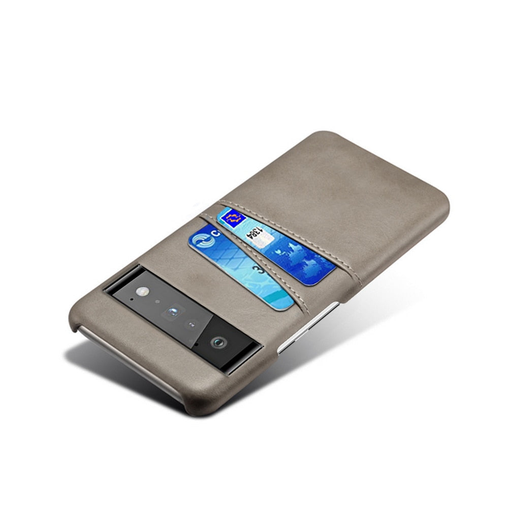 Phone Wallet Case with Two Card Slots for Google Pixel – Leather-Look Protective Cover with Raised Edges & Precise Cutouts | Thomler