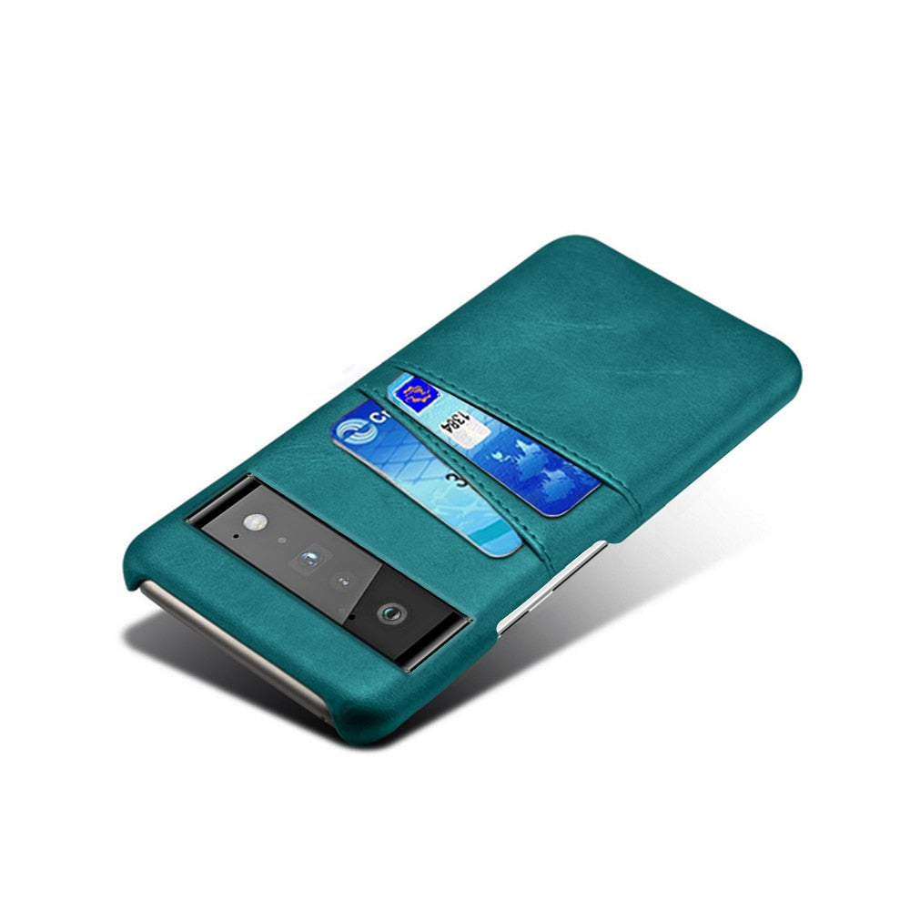 Phone Wallet Case with Two Card Slots for Google Pixel – Leather-Look Protective Cover with Raised Edges & Precise Cutouts | Thomler