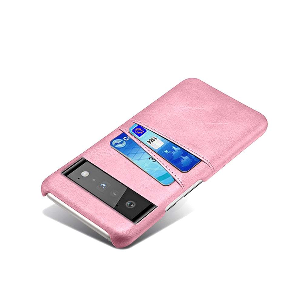 Phone Wallet Case with Two Card Slots for Google Pixel – Leather-Look Protective Cover with Raised Edges & Precise Cutouts | Thomler