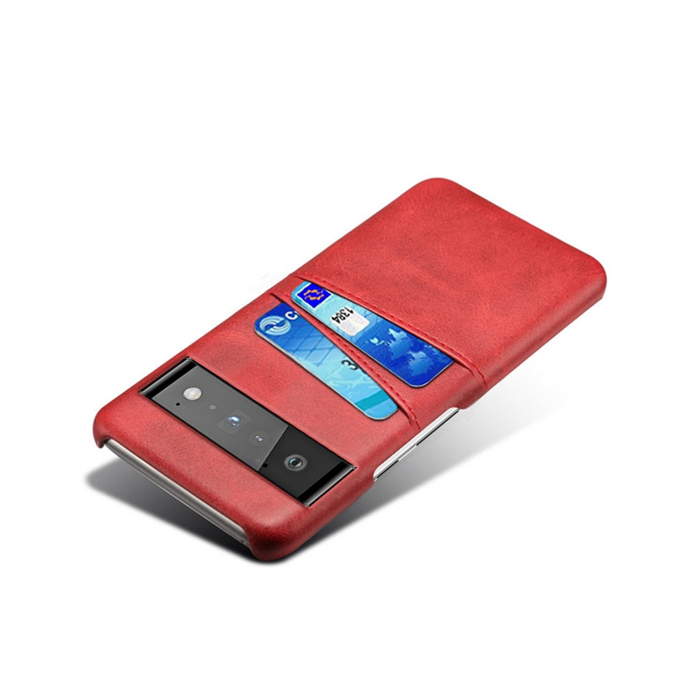 Phone Wallet Case with Two Card Slots for Google Pixel – Leather-Look Protective Cover with Raised Edges & Precise Cutouts | Thomler