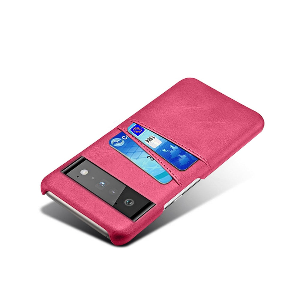 Phone Wallet Case with Two Card Slots for Google Pixel – Leather-Look Protective Cover with Raised Edges & Precise Cutouts | Thomler