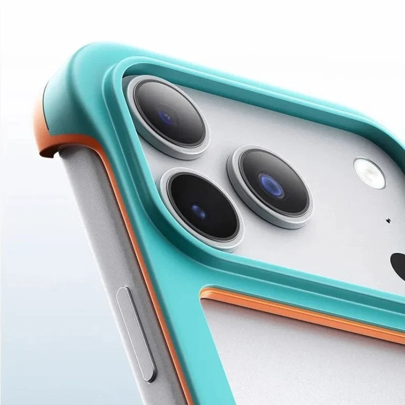 Two-Tone Protective Edge Guard Case for iPhone 12-17 All Models Anti-Scratch Open-Back Design Slim Fit Cover for Pro Max Air 16 15 14 | Thomler
