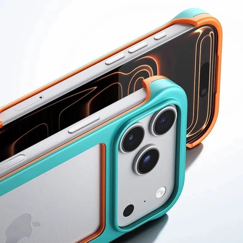 Two-Tone Protective Edge Guard Case for iPhone 12-17 All Models Anti-Scratch Open-Back Design Slim Fit Cover for Pro Max Air 16 15 14 | Thomler