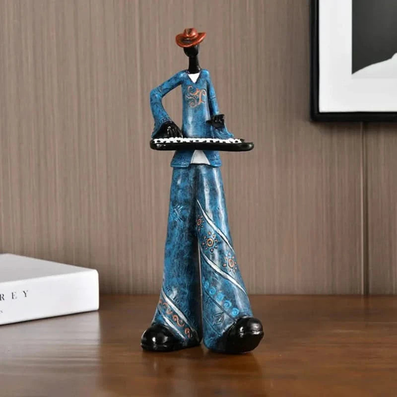 Jazz Musician Resin Sculpture Set – Abstract Band Figurines for Living Room & Shelf Décor | Thomler