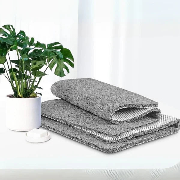 Non-Slip Bathroom Mat with Drainage Holes for Shower and Tub Safety Gray White Beige Fast-Drying Bath Floor Mat | Thomler