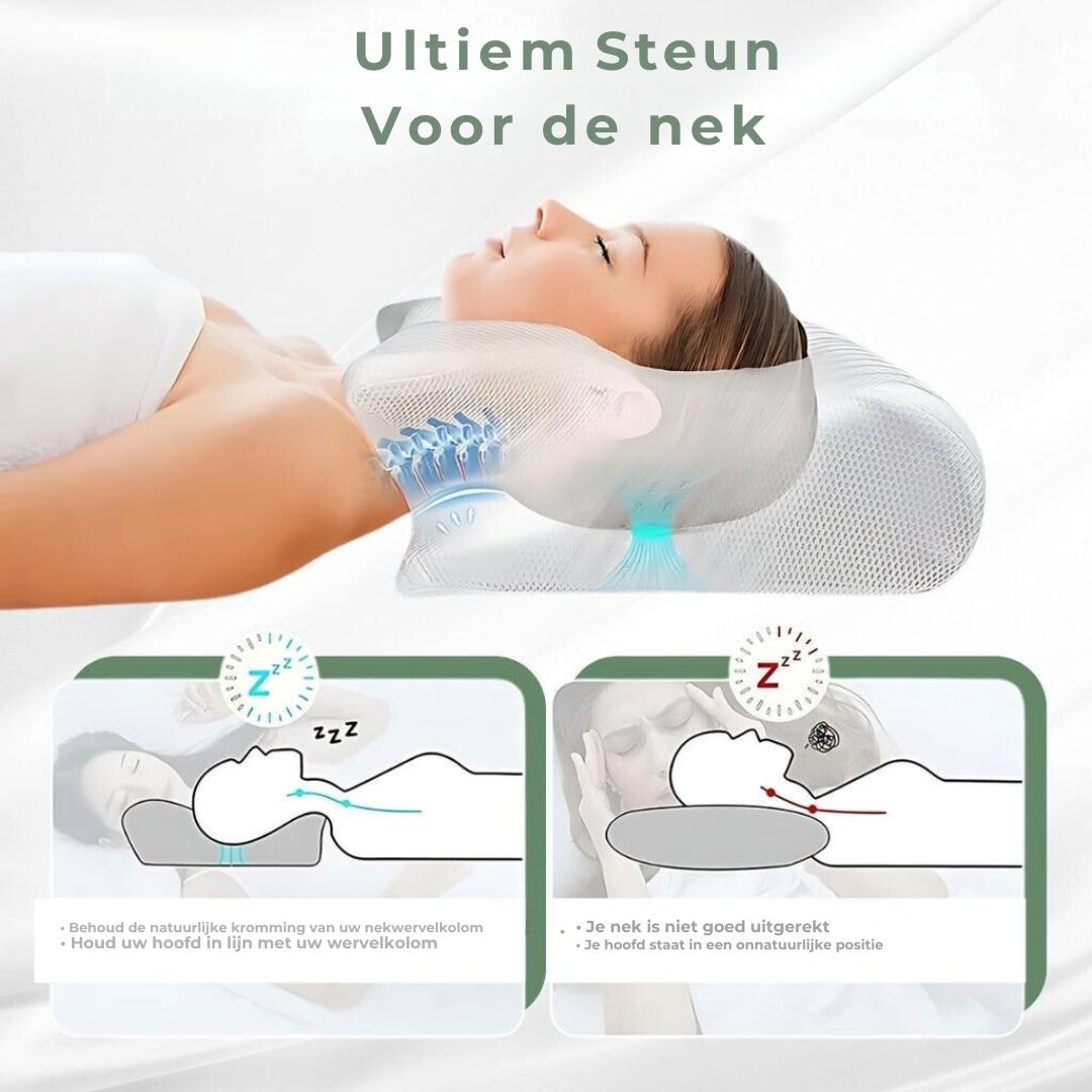 Contouring Cervical Support Sleep Cushion – Adaptive Foam for Back, Side & Stomach Sleepers | Thomler