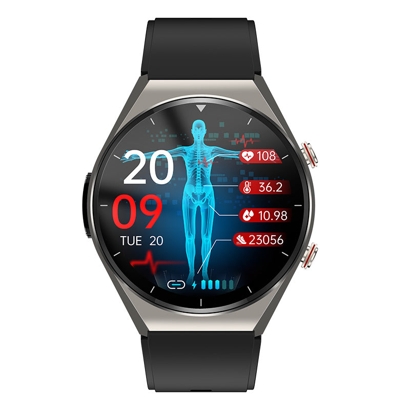Health Monitoring Smartwatch with Glucose Tracker, Heart Rate, ECG, Blood Pressure & HRV Sensor for Daily Wellness & Fitness | Thomler