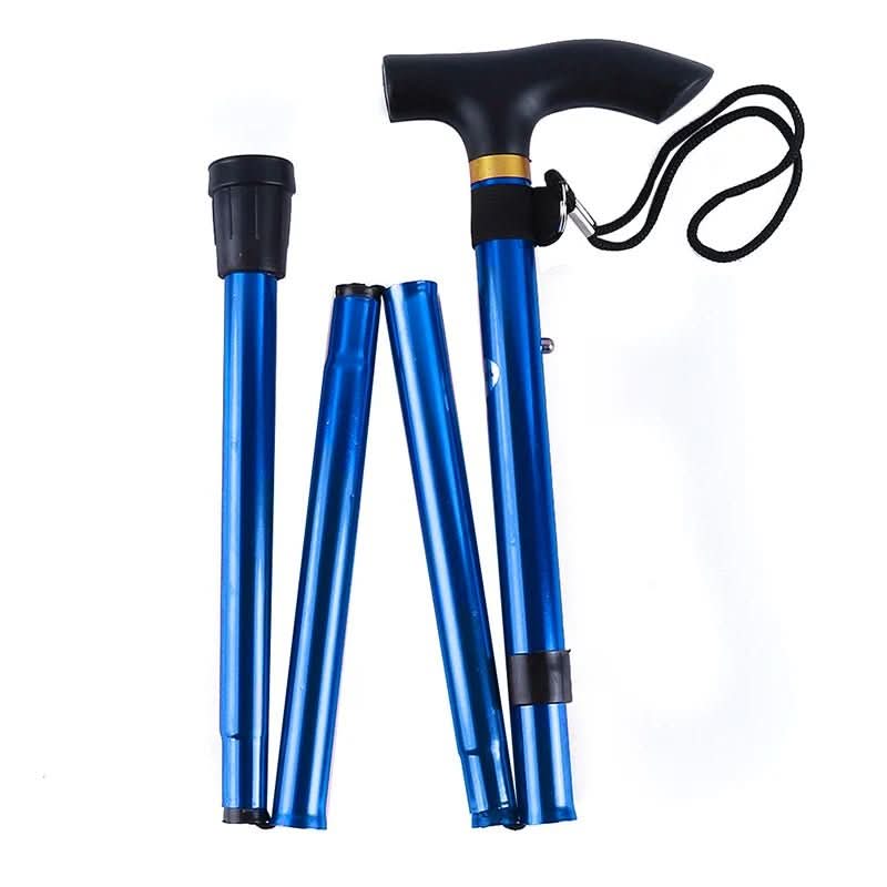 Folding Walking Cane for Seniors – Adjustable Aluminum Support Stick with Ergonomic Handle & Wrist Strap – Lightweight Travel Cane for | Thomler