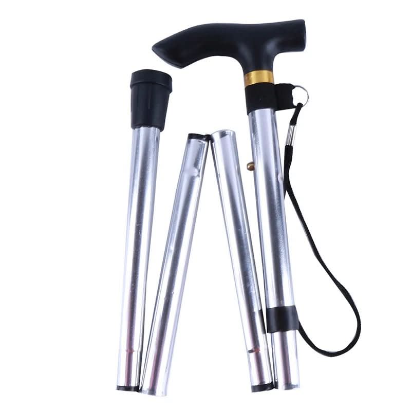Folding Walking Cane for Seniors – Adjustable Aluminum Support Stick with Ergonomic Handle & Wrist Strap – Lightweight Travel Cane for | Thomler