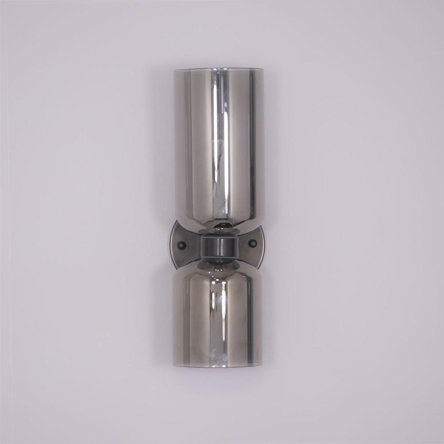 Modern Iron & Glass Double-Light Fixture for Hallway Bedroom Entryway Ambient Lighting Dimmable E14 Socket 14 in Height 6 in Depth | Thomler