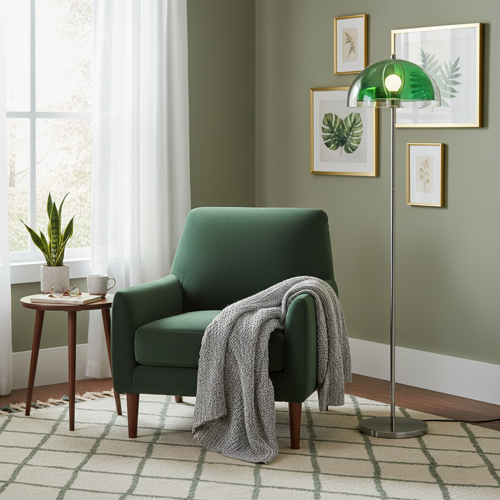 Floor Lamp Metal 61 in Double Layer Acrylic Shade Adjustable Living Room Bedroom Lighting | Thomler