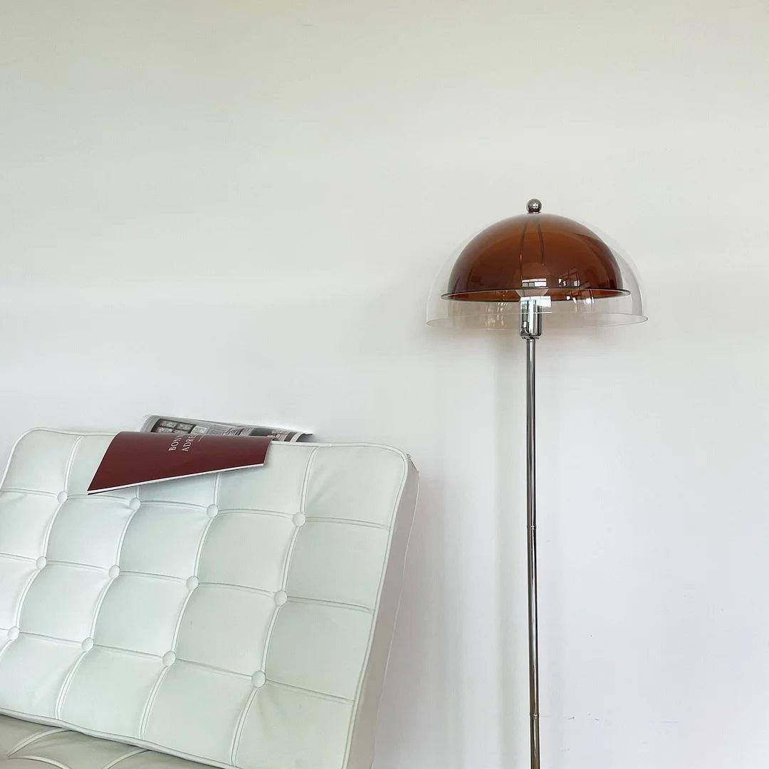 Floor Lamp Metal 61 in Double Layer Acrylic Shade Adjustable Living Room Bedroom Lighting | Thomler