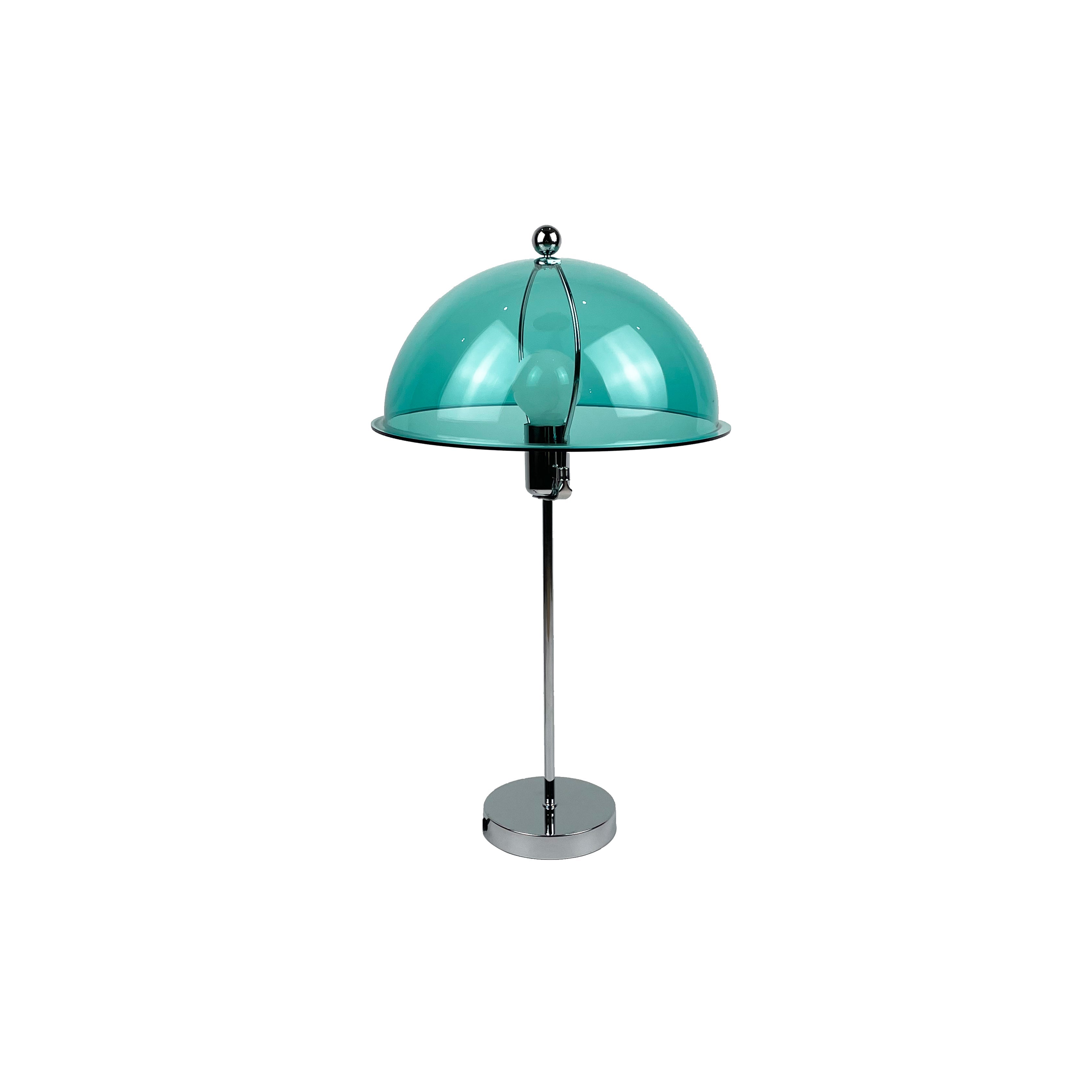 Table Lamp Metal 11.8 in Indoor Silver Modern Desk Nightstand Clear Cream Brown Green Shade | Thomler