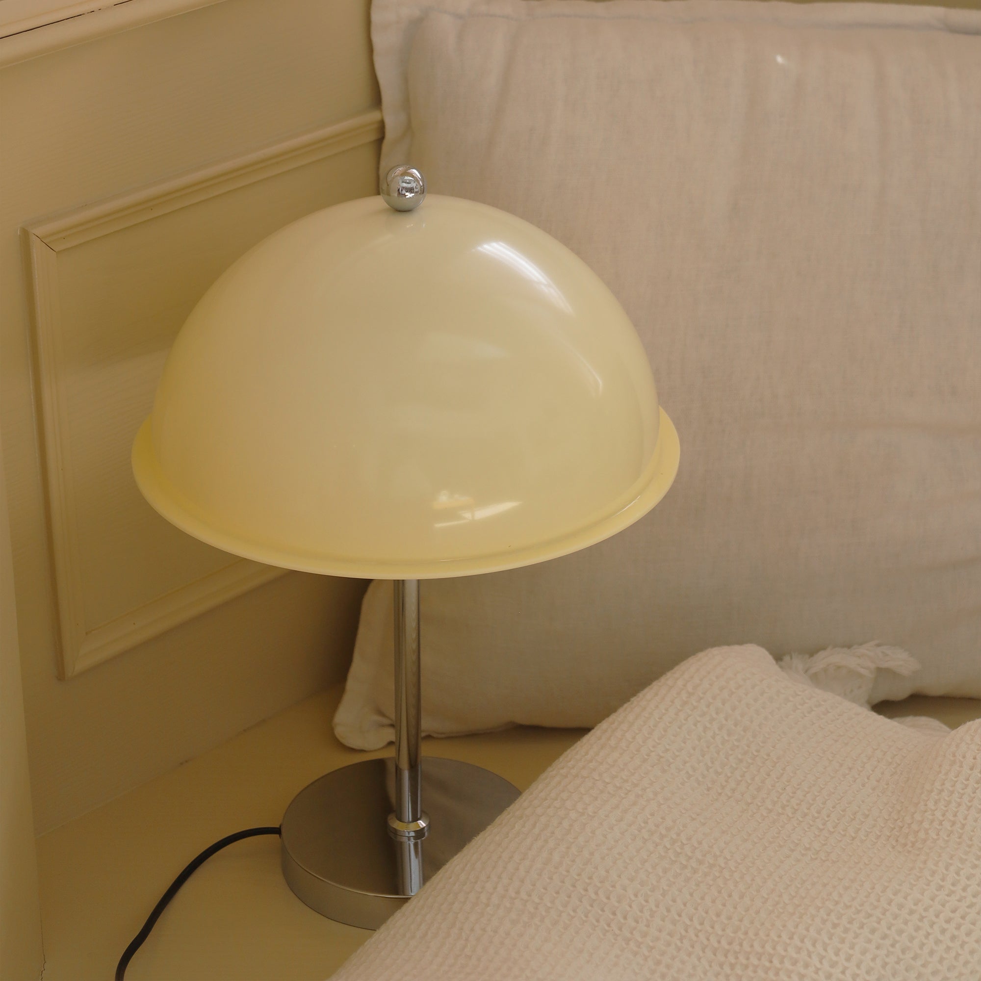 Table Lamp Metal 11.8 in Indoor Silver Modern Desk Nightstand Clear Cream Brown Green Shade | Thomler