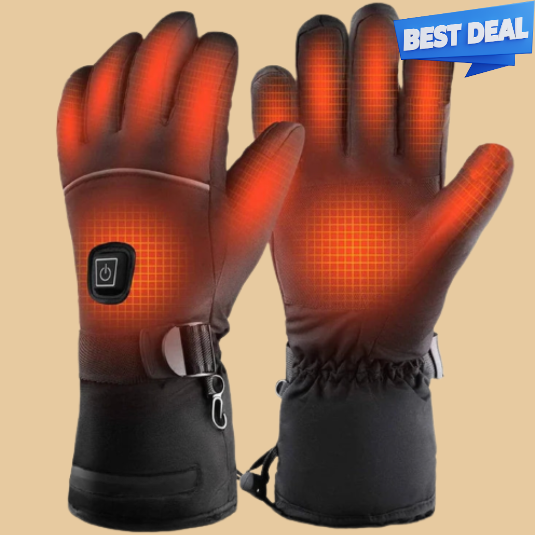 Battery-Powered Heated Winter Gloves with 3 Heat Settings – USB Rechargeable Hand Warmers for Skiing, Snow Sports & Cold Weather Work | Thomler