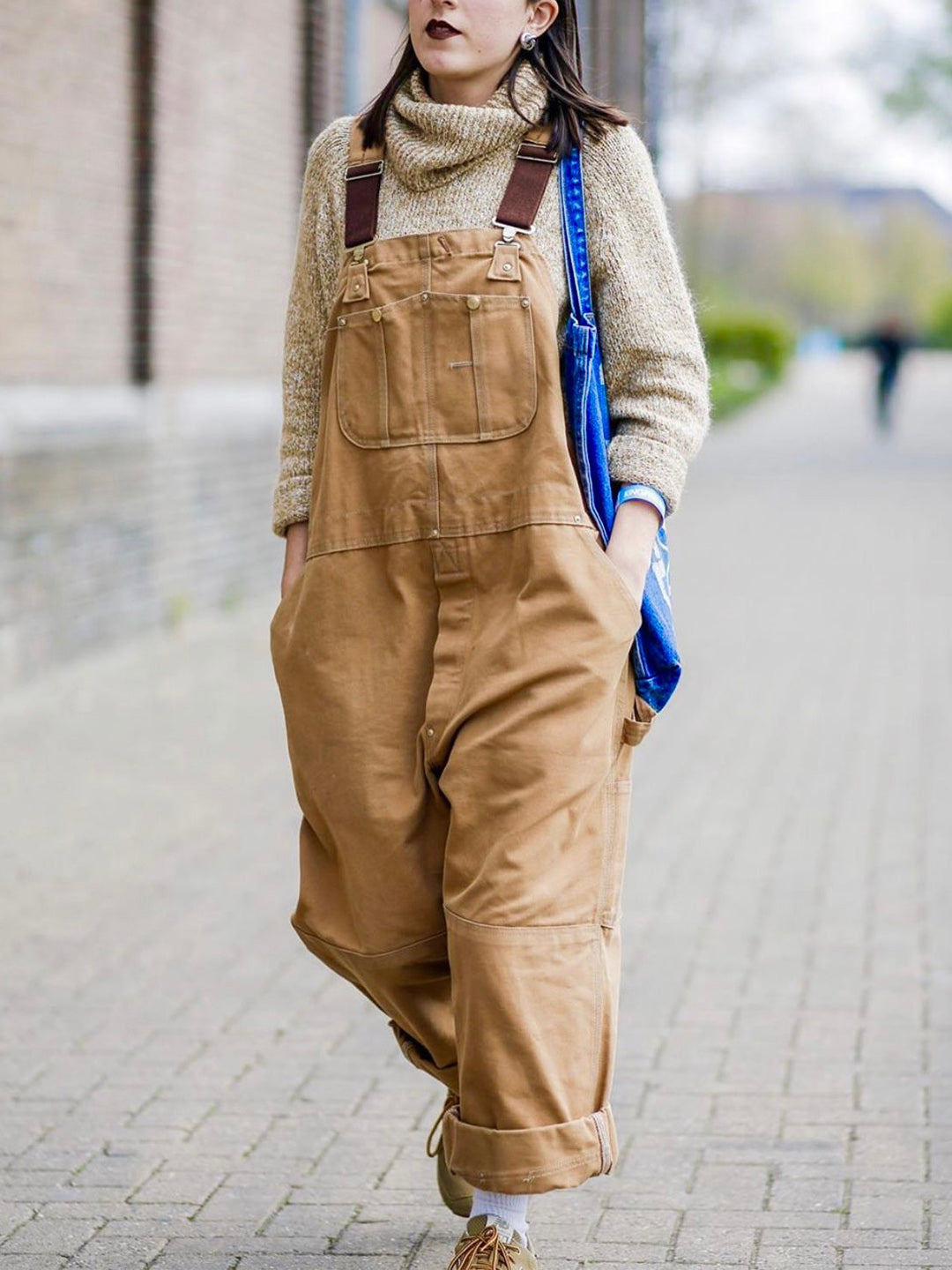 Heavy-Duty Cotton Work Overalls with Tool Pockets & Adjustable Straps for Carpentry, Farming & Trade Jobs | Thomler