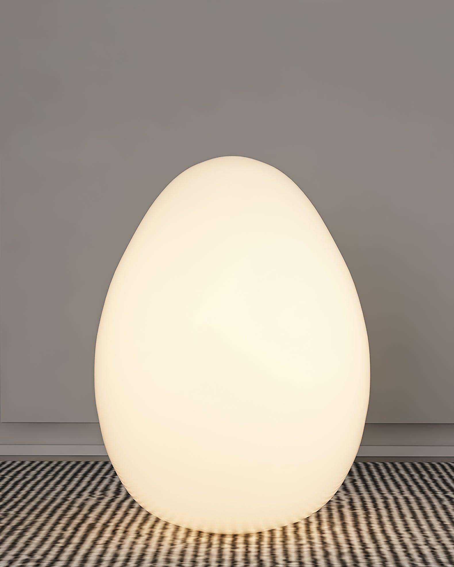 Table Lamp PE Shade 11 in LED Indoor Outdoor Round Egg Shape Ambient Lighting Warm Cool Neutral | Thomler