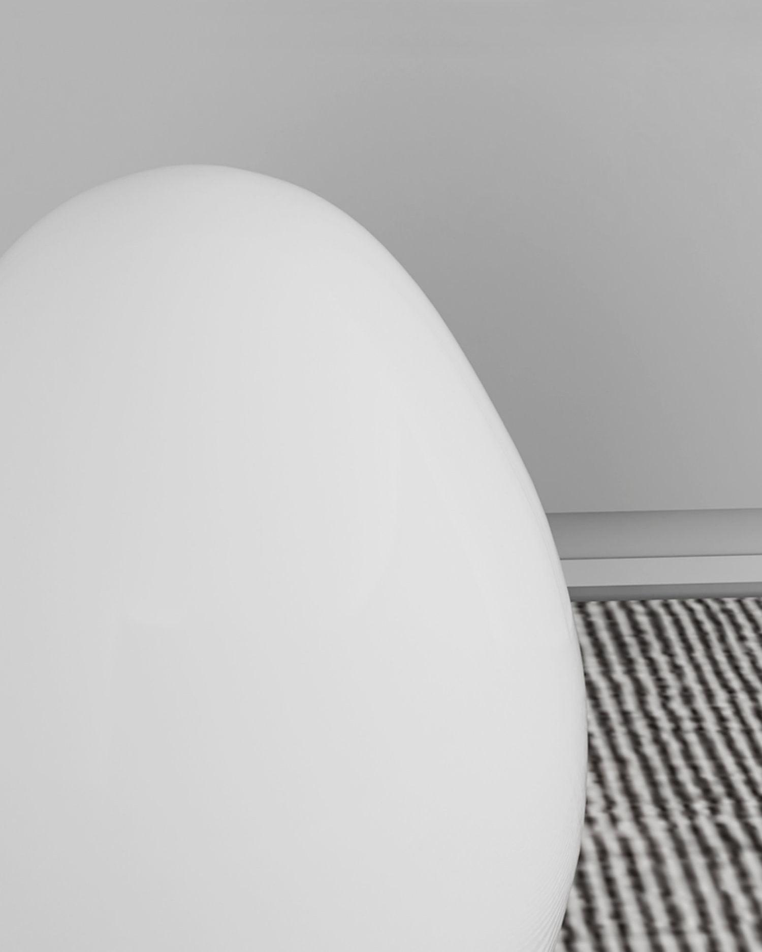 Table Lamp PE Shade 11 in LED Indoor Outdoor Round Egg Shape Ambient Lighting Warm Cool Neutral | Thomler