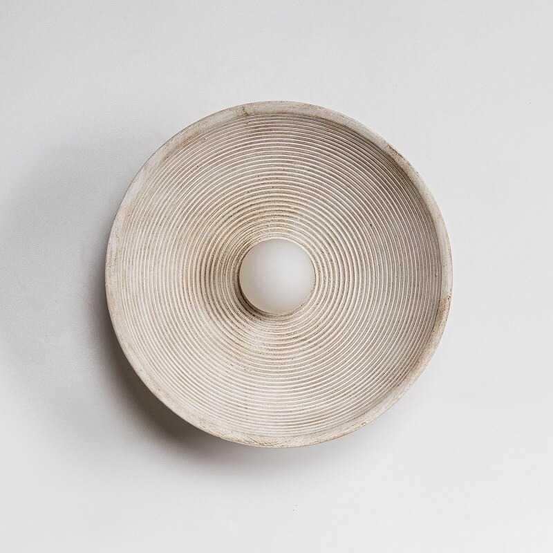 Textured Resin Wall Sconce Light Fixture White or Light Brown Accent Lamp for Bedroom Living Room Bathroom Mid-Century Modern Vintage Inspir | Thomler