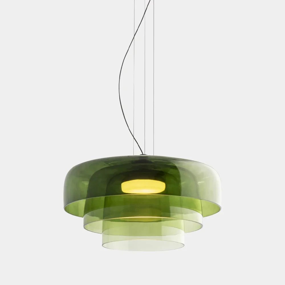 Pendant Light Glass Bowl 10 in Adjustable Dining Room Lounge Hanging Lamp Artistic Ambient Lighting | Thomler