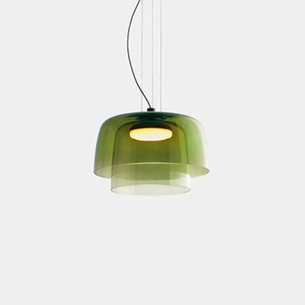 Pendant Light Glass Bowl 10 in Adjustable Dining Room Lounge Hanging Lamp Artistic Ambient Lighting | Thomler