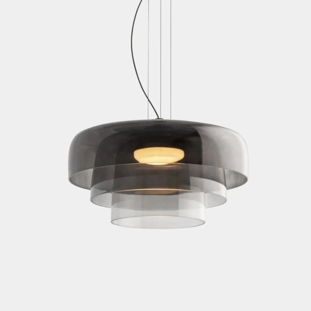Pendant Light Glass Bowl 10 in Adjustable Dining Room Lounge Hanging Lamp Artistic Ambient Lighting | Thomler