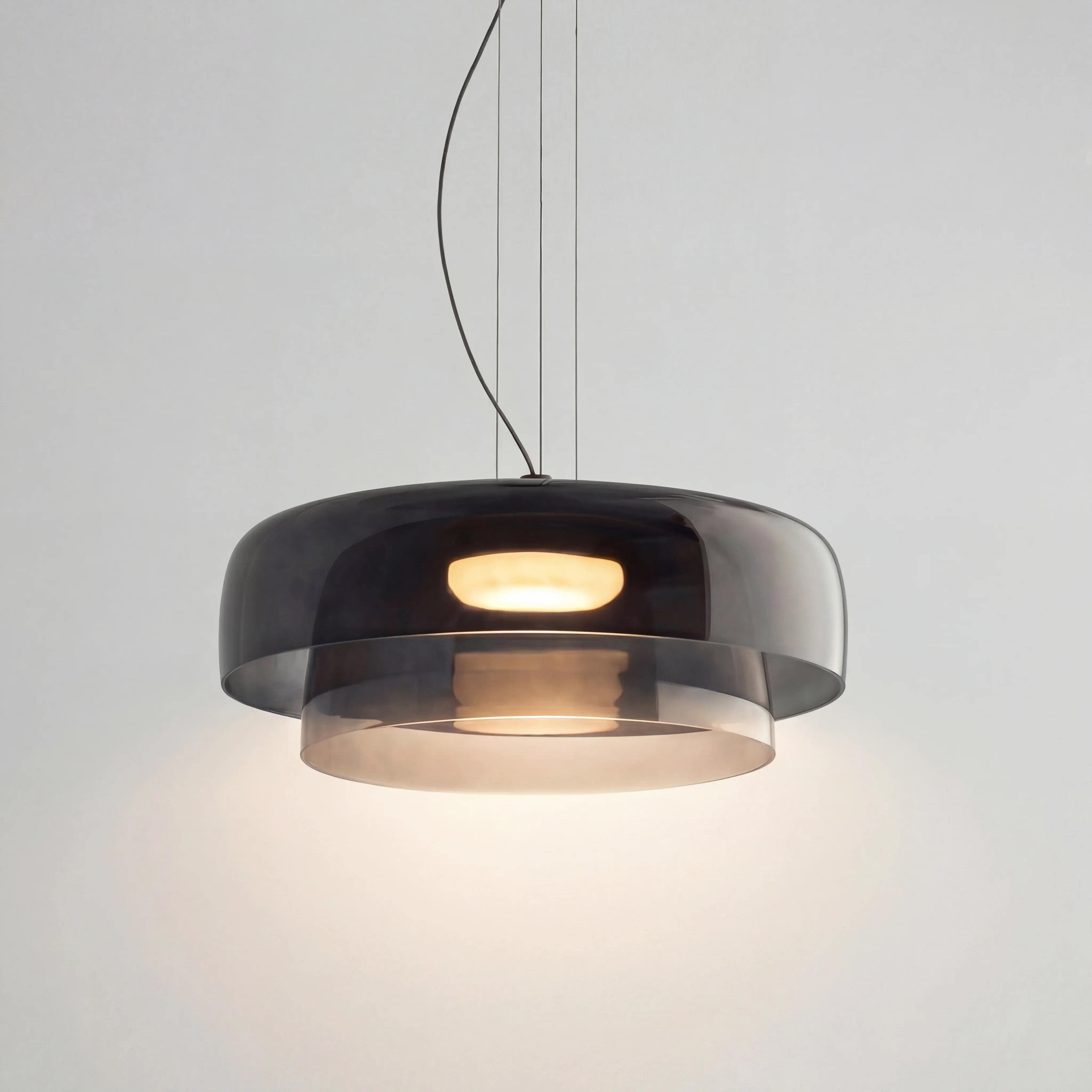 Pendant Light Glass Bowl 10 in Adjustable Dining Room Lounge Hanging Lamp Artistic Ambient Lighting | Thomler