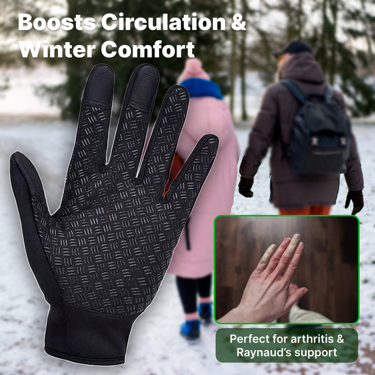 Touchscreen Winter Gloves with Windproof Shell & Anti-Slip Grip for Men & Women – Cold Weather Fleece Lined Thermal Sports Gloves | Thomler