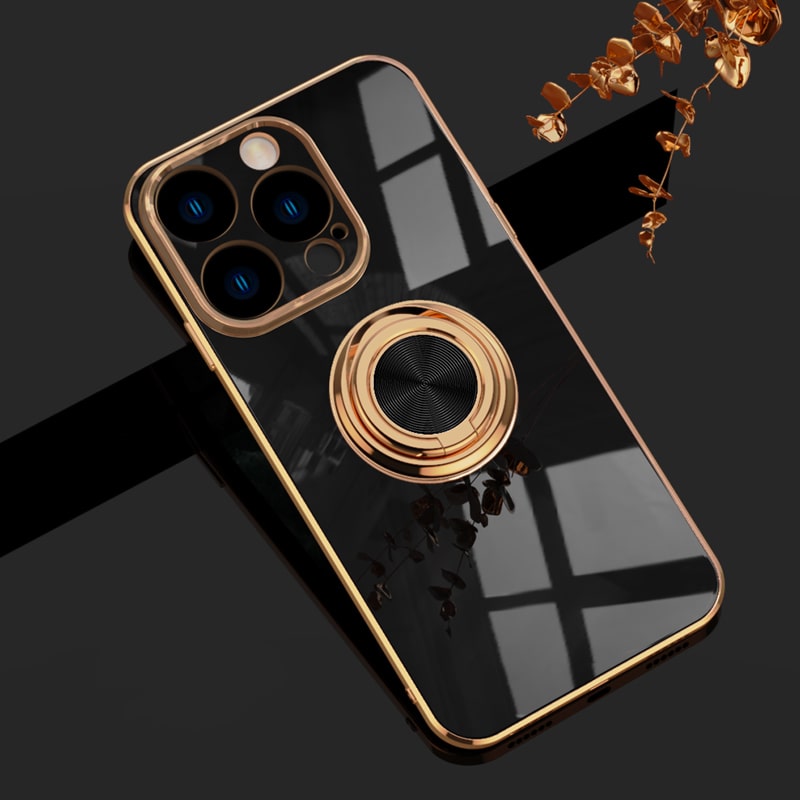 Magnetic Ring Stand iPhone Case with Shock Absorption & Microfiber Lining for iPhone 14-17 Models | Thomler