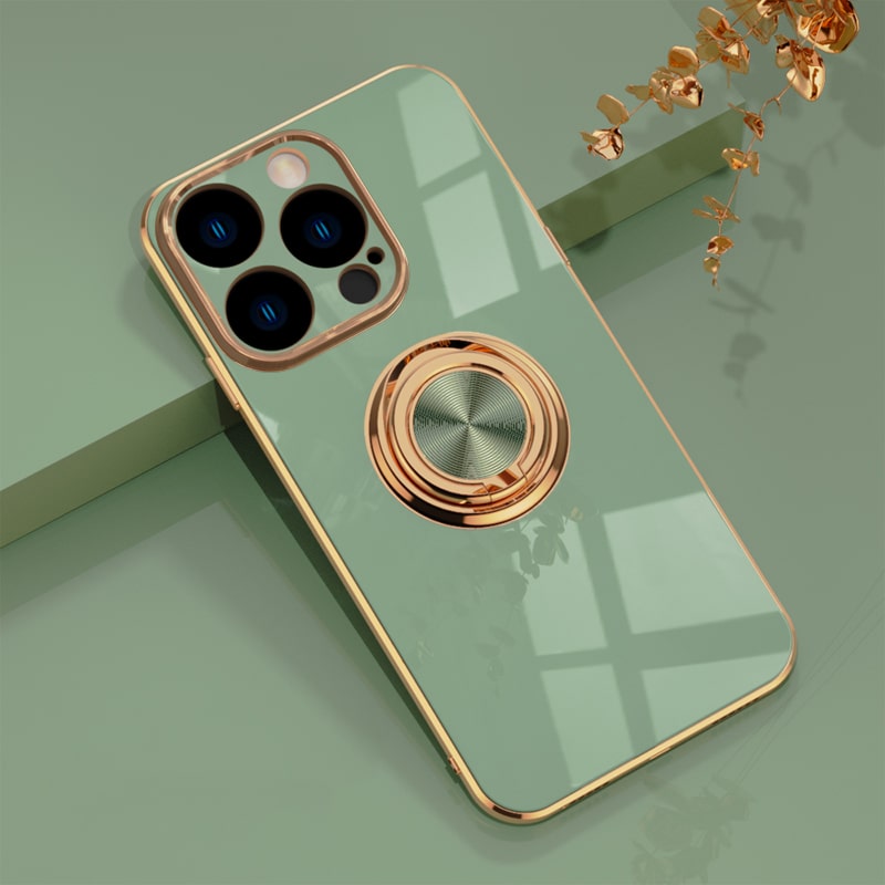 Magnetic Ring Stand iPhone Case with Shock Absorption & Microfiber Lining for iPhone 14-17 Models | Thomler