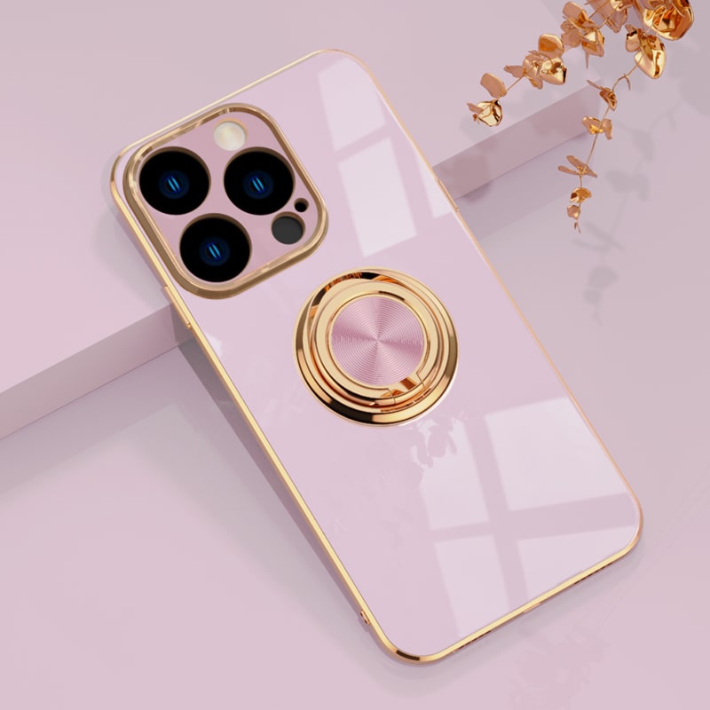 Magnetic Ring Stand iPhone Case with Shock Absorption & Microfiber Lining for iPhone 14-17 Models | Thomler