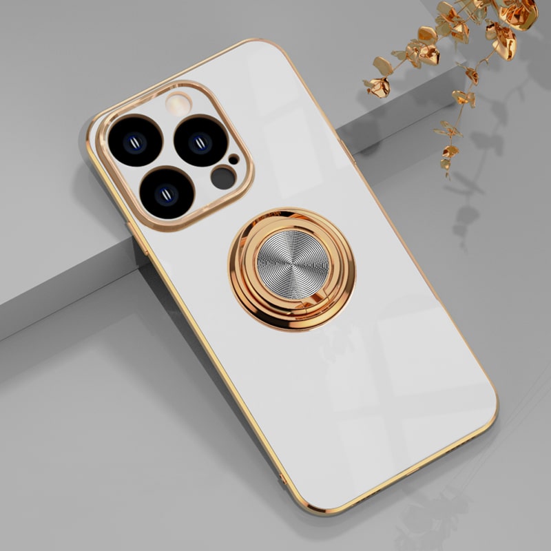 Magnetic Ring Stand iPhone Case with Shock Absorption & Microfiber Lining for iPhone 14-17 Models | Thomler