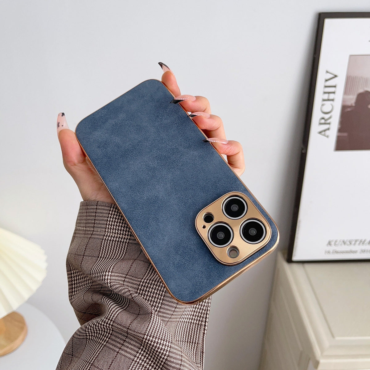 Protective iPhone Case with Luxe Metallic Frame & Textured Back for iPhone 13-17 Series | Thomler