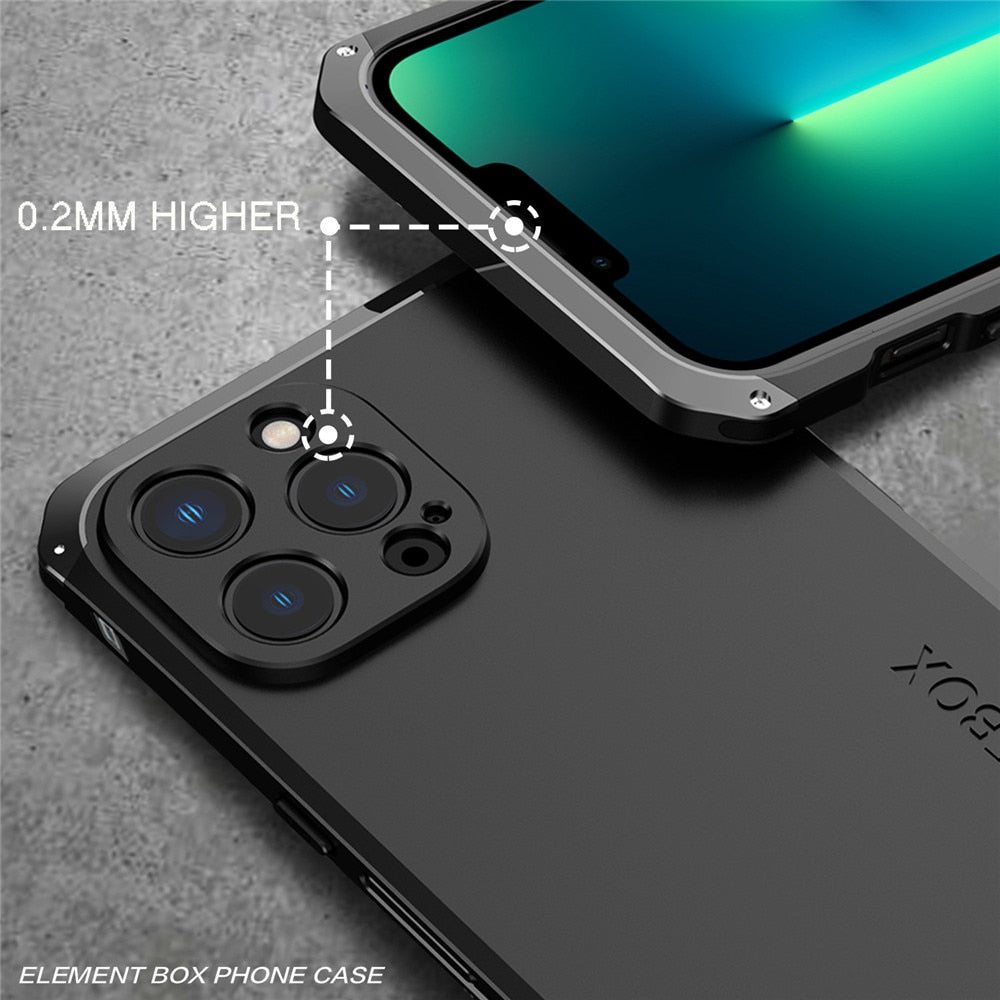 Reinforced Metal Frame iPhone Case with Camera Shield & Drop Protection for 14/15/16 Series | Thomler