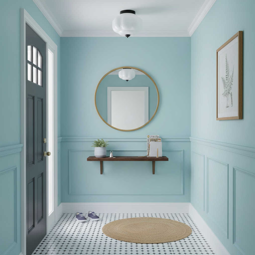 Ceiling Lamp Glass 14.9 in Jade Green Small Room Hardwired E26 E27 Fixture | Thomler