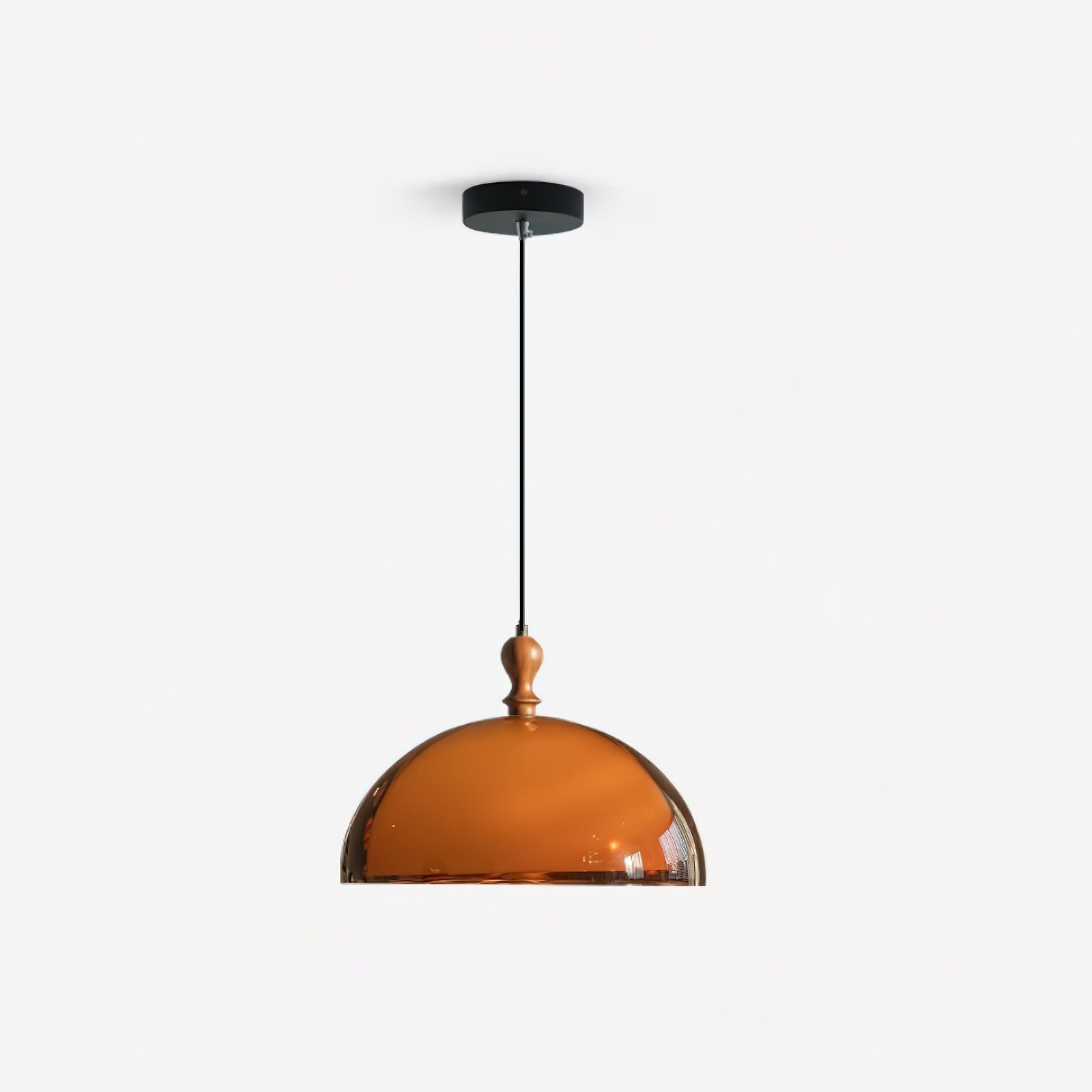 Pendant Light Acrylic Dome 13.7 in Brown Dining Room Kitchen Hanging Ceiling Lamp Adjustable | Thomler