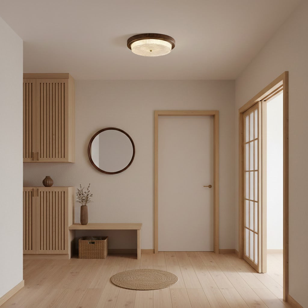 Ceiling Lamp Metal Glass 14.6 in and 18.5 in Indoor Modern Lighting Round Shade Warm Ambiance | Thomler