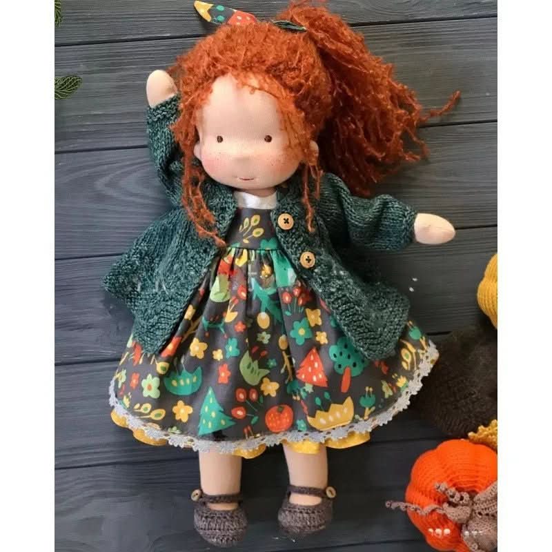 Handmade Cotton Waldorf Doll – Soft Cloth Baby Doll for Toddlers & Preschoolers – Natural Fabric Stuffed Toy for Imaginative Play, Sensory | Thomler