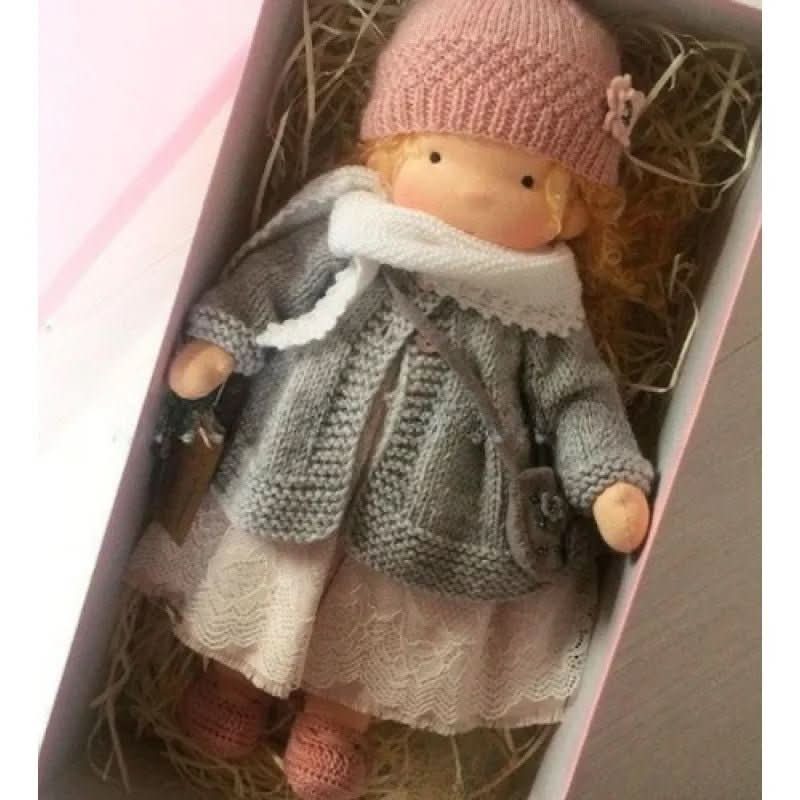 Handmade Cotton Waldorf Doll – Soft Cloth Baby Doll for Toddlers & Preschoolers – Natural Fabric Stuffed Toy for Imaginative Play, Sensory | Thomler